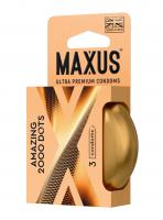 Точечные презервативы MAXUS 2000 Amazing Dots с железным кейсом - 3 шт.